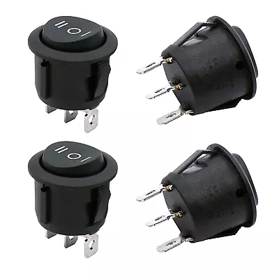 / 4Pcs Momentary Boat Rocker Switch 3 Pin 3 Position(On)-Off-(On) SPDT Mini Car • $14.71