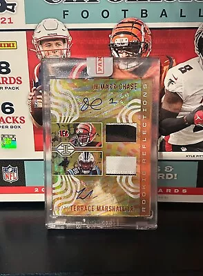 Ja'marr Chase RPA & Marshall 2021 Illusions - Rookie Reflections - /15 GOLD • $450