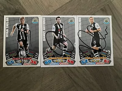 Set Of 3 Newcastle Hand Signed 11/12 Match Attax Cards • £1.80