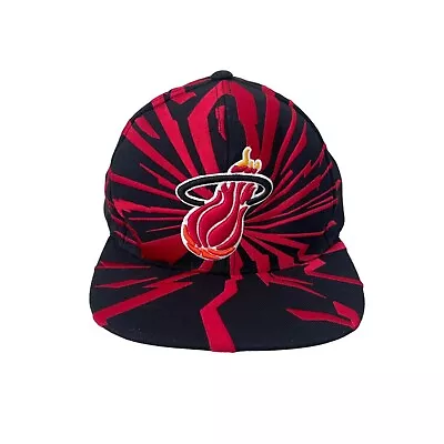 Mitchell Ness Miami Heat Basketball NBA Wool Blend Embroidered Snapback Hat OSFA • $17.95