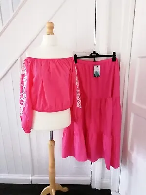 Ladies Marks And Spencer Pink Beach Wear Cover Up Plus Size 24 NWT • £9.99