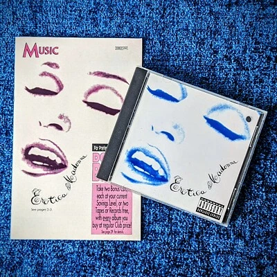 $140 • Buy MADONNA EROTICA PROMO ADVANCED CD FOR DJs & COLUMBIA HOUSE MAGAZINE LOT