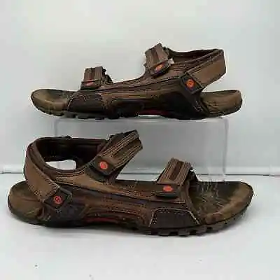 Merrell Sandals Men Sz 10 Sandspur Oak Dark Earth Potters Clay Leather • $19.99