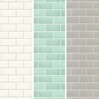 £10.18 • Buy VINYL WALL TILES Subway Metro Train Station Underground Brick CHOOSE COLOUR UK