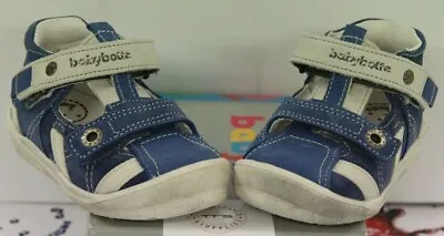 Babybotte 'styli' Dark Blue Boys Leather Sandal Shoes Size Uk 6 Jr Eu 23 • £10