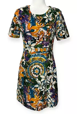 I.Madeline Women's Sheath Dress Short Sleeve Floral Size Small Zipper • $38