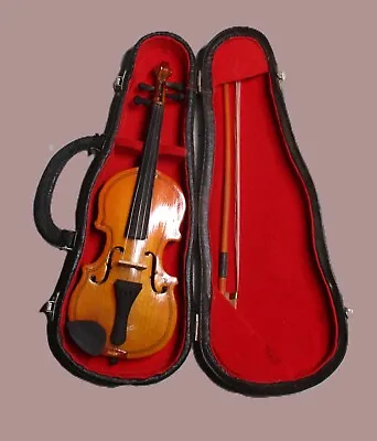 6.75  Mini Violin With 8  Case And Bow Fine Detail GREAT GIFT • $10