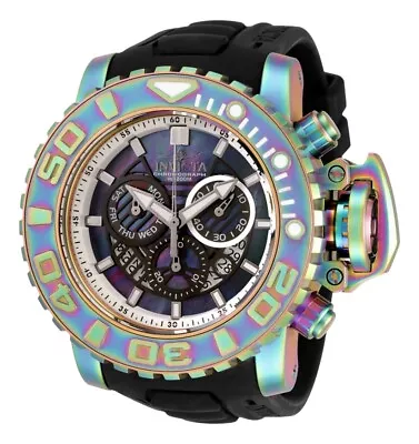 Invicta Sea Hunter Men's 70mm MOP Dial Rainbow Swiss Chrono Watch 34726 Rare • $229.47