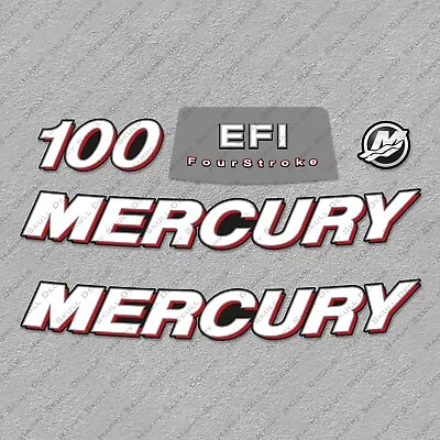 Mercury 100 Hp 4-Stroke EFI 2006-2012 Outboard Engine Decals Sticker Set • $44.99