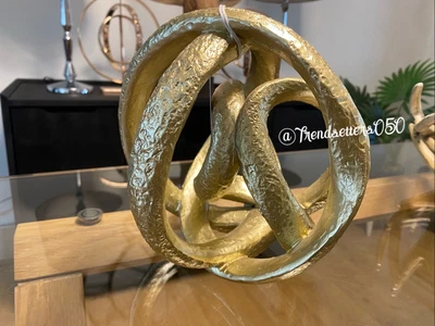£16.85 • Buy NEXT Hammered Effect Loop Sculpture/home Office Ornament Figure Christmas Gift