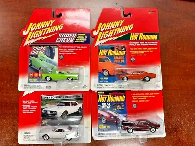 Johnny Lightning -4 Car Lot Popular Hot Rodding Muscle Cars & Super Chevy • $29.99