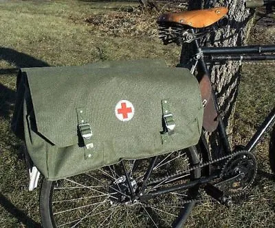 Medical Swedish Army Bag For Bicycle Original Vintage Military Waterproof • $65