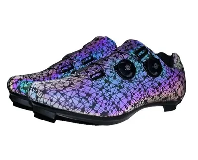 Unisex IRREDESCENT PATTERNED Cycling Shoes Road  Bike Sz 37 US SZ 6.5 • $35.75