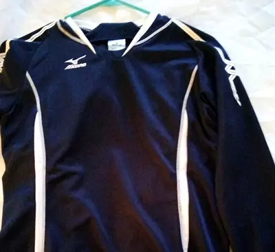 Mizuno Women Volleyball Jersey Top Sz Small Long Sleeve Blue Volleyball Athletic • $11.90