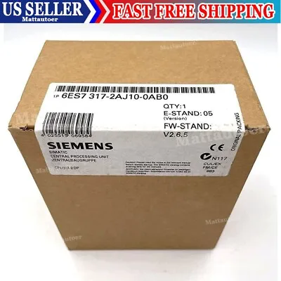 New Siemens 6ES7317-2AJ10-0AB0 SIMATIC S7-300 CPU 317-2DP 6ES7 317-2AJ10-0AB0  • $455.20