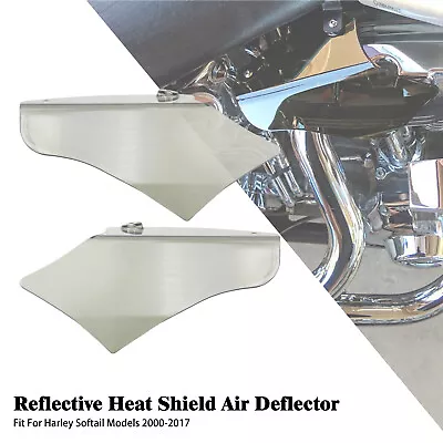 Air Deflectors Smoke Saddle Heat Shield Kit Fits For Harley Softail 2000-2017 • $22.49