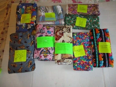 $40 • Buy 17+ Yds. Cotton Quilting Fabric Cat Themed Novelty Vintage Kittens Asst. Designs