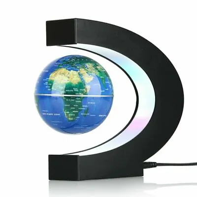 £23.99 • Buy Magnetic Levitation Floating Earth Globe Map With C Shape Base Light Xmas Gift