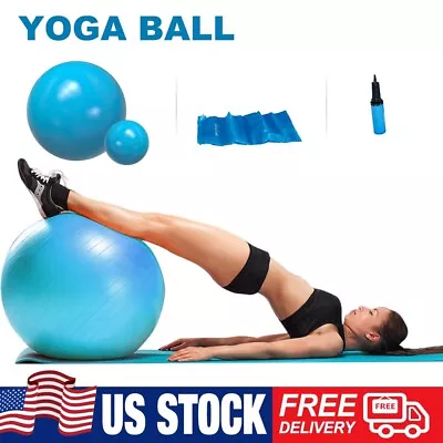 $13.99 • Buy Yoga Ball Resistance Bands With Pump Fitness Exercise Muscle Training Pilates
