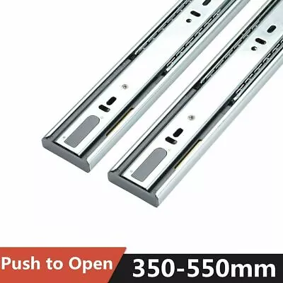 Heavy Duty Ball Bearing Drawer Runners Slide Push To Open Full Extension Cabinet • £8.92