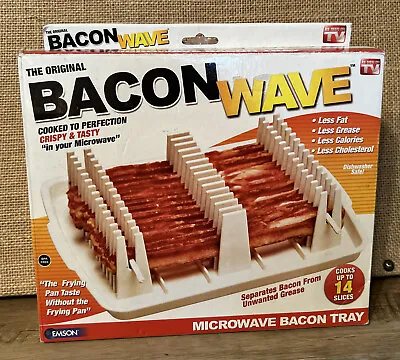 New The Original Bacon Wave Microwave Bacon Tray Cooks Up To 14 Slices Emson • $17