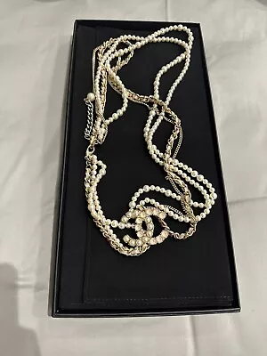 Chanel Necklace Authentic With Original Box Pearls Bought For 2200£ • £1500