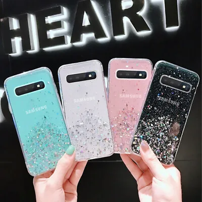 For Samsung S20 Ultra S10E S9 S8 Plus Glitter Shockproof Gel Silicone Phone Case • £2.45