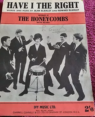 The Honeycombs  -  Have I The Right  -  Original Sixties Sheet Music • £3