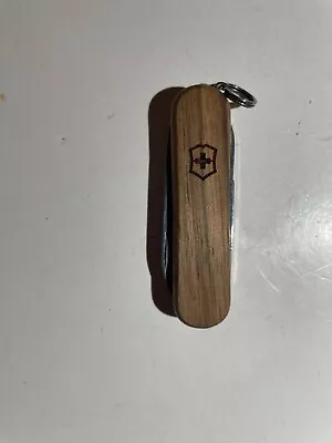 Victorinox Classic SD Walnut Wood Wooden Handles Small Pocket Folding Knife • $20