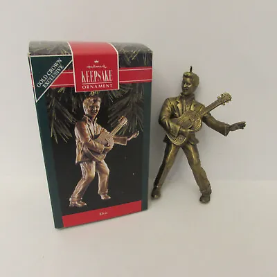 HALLMARK KEEPSAKE ORNAMENT Elvis 1992 Gold Crown Exclusive • $14.35