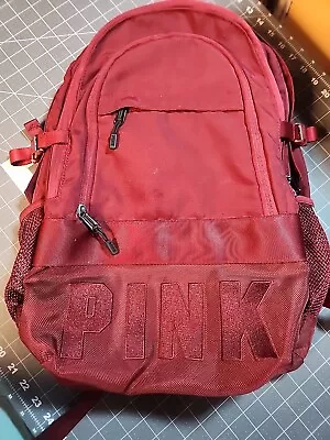 Victorias Secret PINK School BACKPACK RED Campus Tech Bookbag Laptop • $19.99