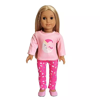 Doll Clothes Pajamas Top Shirt And Pants Fit 18  American Girl Doll Maplelea • $11.97