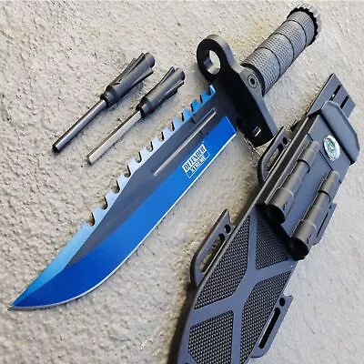 13  MILITARY TACTICAL Hunting FIXED BLADE SURVIVAL Knife Fire Starter SHARPENER • $21.69