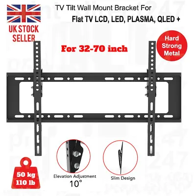 £6.99 • Buy TV Wall Bracket Mount For Samsung LG 32 40 42 50 55 65 70 Inch Plasma LCD 10°