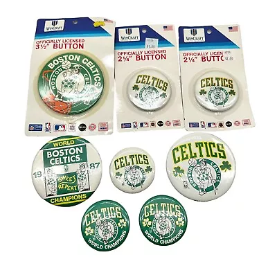 Vintage 1980/90s Boston Celtics Button Lot Of 8 Brand New  • $29.99