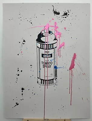 Mr Clever Art Painting Tomato Value Spray Can 22x30 - Banksy Warhol Mr Brainwash • $39.99