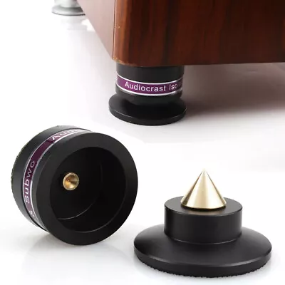 4pcs Aluminum Alloy Spike Isolation Feet HiFi Speaker Subwoofer Shock Absorber • $19.50