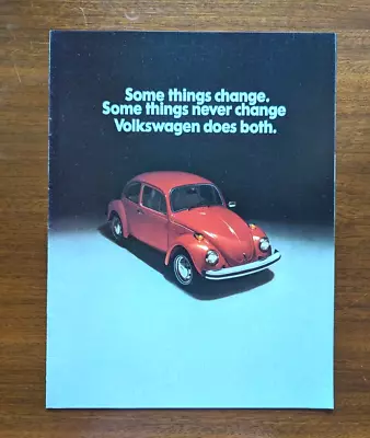 1975 Volkswagen Beetle Brochure Type 1 Sedan Convertible Original 75 VW • $14.99