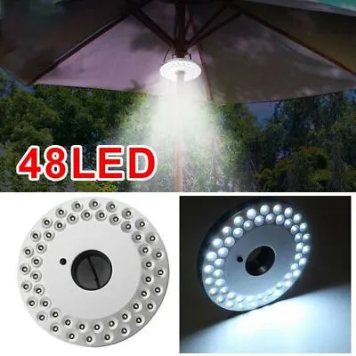 $14.56 • Buy 48 LEDs Garden 3 Brightness Mode Lamp Parasol Lights Tent Light Patio Umbrella