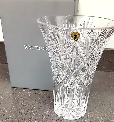 NEW In Box WATERFORD CRYSTAL Cassidy 10  VASE - Retail $300.00 • $140