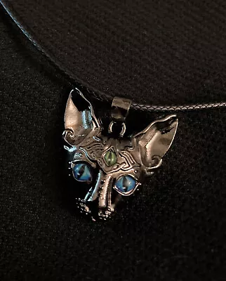 Magical Cats Third Eye Necklace Pendant Alice Wonderland  Fantasy Egyptian • £8.95