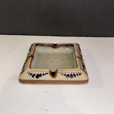 Mexican Pottery Square Ashtray - Hand Painted • $13.49