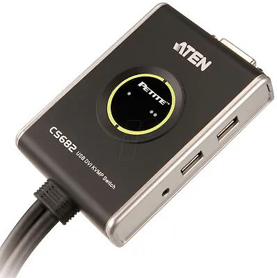 Aten CS682-AT 2-Port USB DVI KVM Switch • £16
