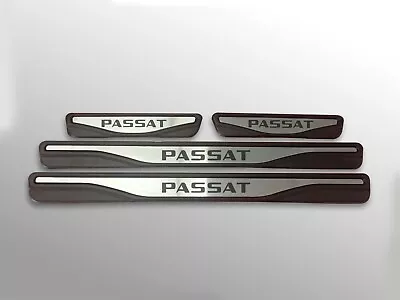 For VW Passat Chrome Door Sill Scratch Guard Stainless Steel 4 Pcs • $56.16