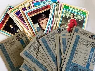 66 DIFF TOPPS FOOTBALL  CARDS 1976/77  -  BLUE/GREY BACKS U CHOOSE #160 To #325 • £1.50