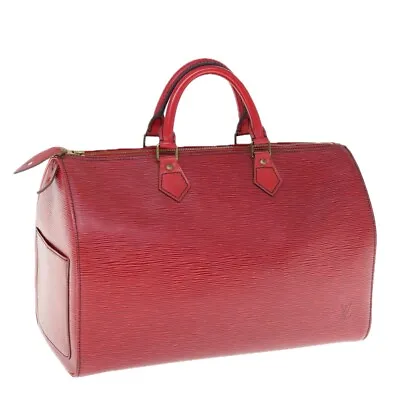 LOUIS VUITTON Epi Speedy 35 Hand Bag Castilian Red M42997 LV Auth 63202 • $475.20