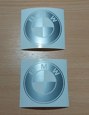 BMW Logo Helmet Motorbike Car Decal Vinyl Sticker  ( 2 X SILVER 5.5 X 5.5 Cm )  • £3.50