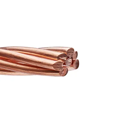 PER FOOT 6 AWG 7 Strand Soft Drawn Bare Copper Conductor Ground Wire • $1