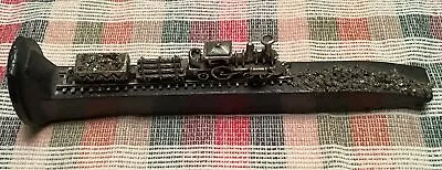 Pewter Miniature Train Locomotive Railroad Tie Stake ~ Mining Art ~ Paperweight • $24.99