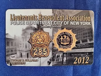 2012 LBA Lieutenants Benevolent Assoc. Card NYPD New York City Police Vintage • $17.99